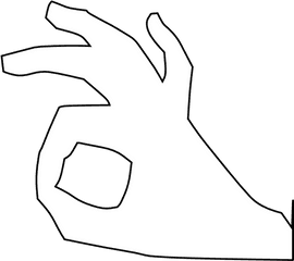 Ok Hand Png Transparent - Ok Hand Png White