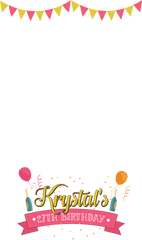 Library Of Birthday Snapchat Filter Banner Transparent - Poster Png