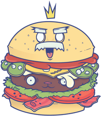 The Burger King By Skip Designers Via - Burger Illustration Png