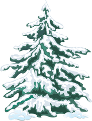 Library Of Evergreen Tree With Snow Jpg - Christmas Tree Vector Snow Png