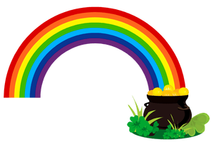 Color Rainbow Sky Gold PNG Image High Quality