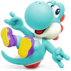 Light Blue - Teal Yoshi Full Size Png Download Seekpng Mario Rabbids Kingdom Battle Rabbid Yoshi