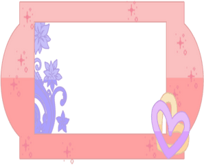 Download Kawaii Pink Hearts Frames Border Borders Png Image - Heart