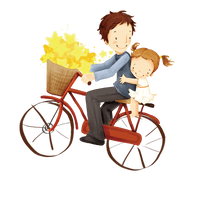 Bicycle Behavior Fathers Father Accessory Human Cartoon - Free PNG