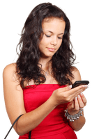 Mobile Hand Phone Holding Using Girl - Free PNG