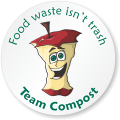 Food Waste Isnt Trash Compost Sticker - Compost Bin Stickers Png
