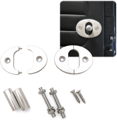 Billet Knob Set With Plates For Bear Claw Latches - Bear Claw Latch Png