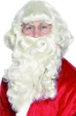 Deluxe Santa White Beard - Simply Fancy Dress Wig Png