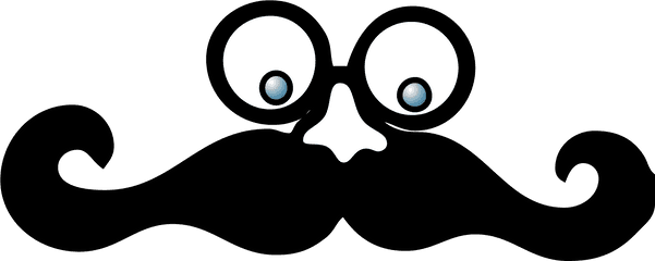 Cartoon Mustache Transparent Png - Googly Eyes With Mustache