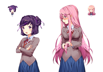 Yuri X Natsuki Ddlc Hd Png Download