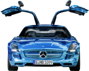 Free Mercedes Benz Sls Amg Electric 2014 Psd Vector Graphic - Mercedes Most Powerful Car Png