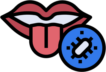 Tongue Open Mouth Lips Teeth Icon - Automotive Decal Png