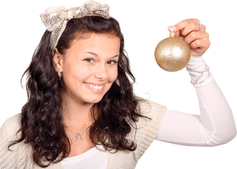 Png Images - Snipstockcomyounggirlholdingchristmasball Portable Network Graphics