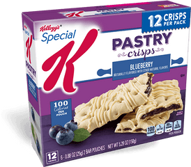 Kelloggu0027s Special K Blueberry Pastry Crisps - Special K Pastry Crisps Png