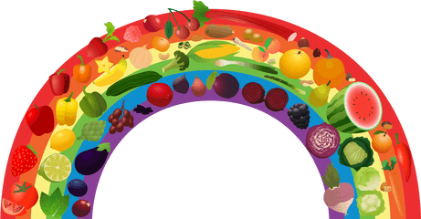 Food Clip Stock Transparent Png - Rainbow Of Healthy Food