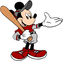 Baseball Clipart Transparent - Clipartix Mickey Mouse Playing Baseball Png