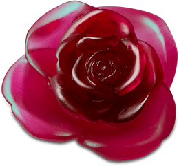 Daum Crystal Red Flower Rose Passion - Daum Png