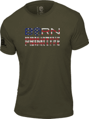 The Patriot Brand Tee Od Green - Born Primitive Png