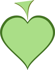 Thick Line Border Vector Illustration - Green Heart Gif Png