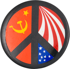 Peace Sign Ussr And United States Busy Beaver Button Museum - Peace With Ussr Png