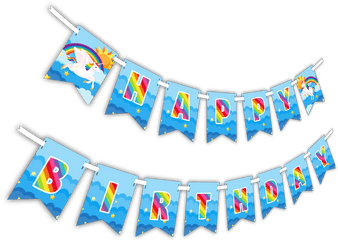 Rainbow Unicorn Png - Rainbow Unicorn Happy Birthday Party Printable Banner Png Happy Birthday