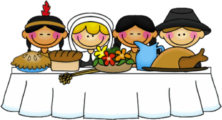 Happy Thanksgiving Free Clip Art - Thanksgiving Feast Clip Art Png