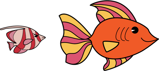 Download Small Fish Png - Big And Small Fish