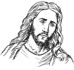 Free Black And White Jesus Face - Jesus Drawing Png