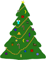 Firpine Familychristmas Decoration - Christmas Tree Icon Illustration Christmas Tree Vector Png