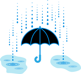 Rain Umbrella Puddle Clipart - Clipart Rain Umbrella Png