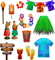 Luau Hawaiian Hibiscus - Hibiscus Clip Art Png