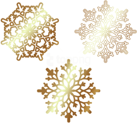 Download Hd Free Png Golden Snowflakes - Clip Art