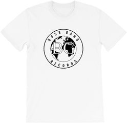 Boss Gang Globe Logo T - Shirt White Png