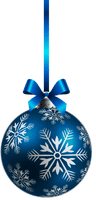 Blue Christmas Bauble Download HQ - Free PNG