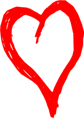 Scribble Heart Transparent Png - Clip Art Red Heart