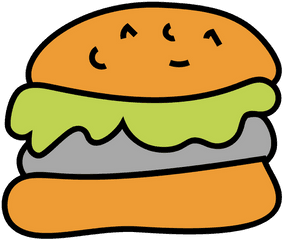 Hamburger Icon Of Doodle Style - Available In Svg Png Eps Cheeseburger