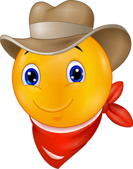 Cowboy Emoji Decal - Emoticono Sombrero Cowboy Png