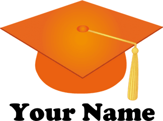 Graduation Cap Picture Free Download - Graduation Cap Clip Art Orange Png