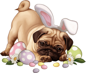 Woof Happy Easter - Easter Png