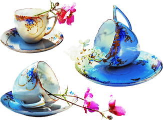 Tea Cups Flowers In Cup Flower - Teacup Png