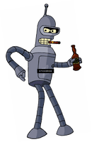 Futurama Robot Bender Download HD - Free PNG