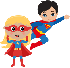 Superhero Png Pic - Superhero Girl And Boy