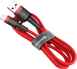 Genuine Baseus 1m Lightning To Usb Cable For Apple Iphone X 8 6 15a Red - Baseus Cable 2 M Png