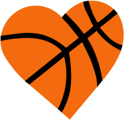 Basketball Heart - Heart Shaped Basketball Png