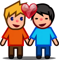 Cartoon Holding Hands 15 Buy Clip Art - Pareja Emojis De Couple Emoji Png