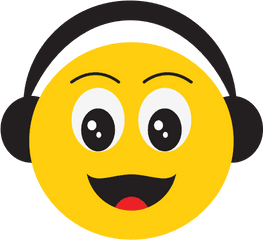 Happy Listen To Music Smiley Icon - Happy Smile Png