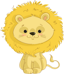 Cartoon Cute Lion Clipart - Cute Lion Clipart Png