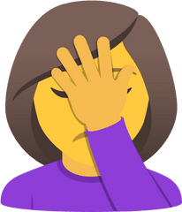 Emoji Pretend Copypaste Woman Wprock - Facepalm Png