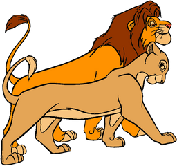 Nala Adult Simba - Lion King 2 Coloring Pages Png