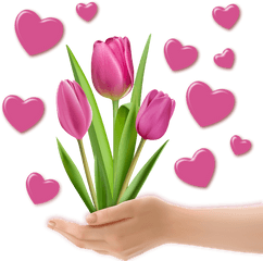 Png Image Decoration Tulips Heart - Tulips Heart